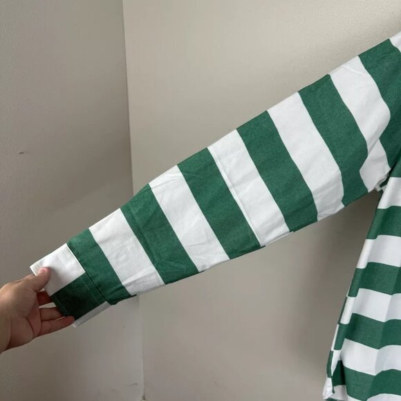 Dixxon Flannel Mens Size S Green White Stripe Long Sleeve Button Down Shirt - Picture 3 of 5